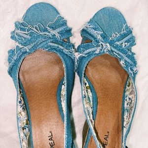 X-Appeal Jean wedged heels